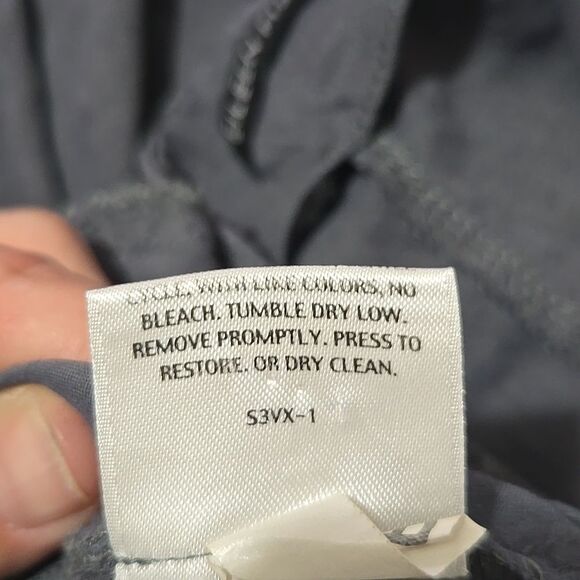 Eileen Fisher Linen Blend Casual Pants Gray Wide Leg L/XL - Picture 7 of 7
